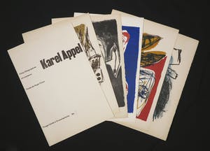 Karel Appel - Cinq lithographies en couleurs met tekst van Hugo Claus, zeer kleine oplage! kopen? Bied vanaf 7500!
