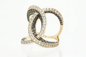 31- Exclusieve AL-CORO 18krt rosé goud & diamanten (1.20ct)  design ring kopen? Bied vanaf 1180!