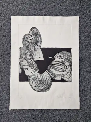 Cees Kortlang - Grote, in diverse grijstinten handgekl. reliëf Ets/aquatint - zeer kleine oplage kopen? Bied vanaf 59!
