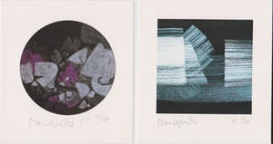 Raul Isidro - Twee handgesigneerde lithografien: Abstracte Composities I en II kopen? Bied vanaf 14!