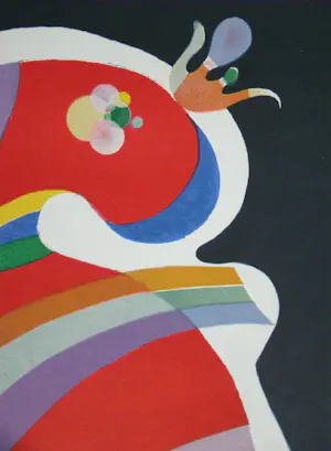 Wassily Kandinsky - De Rode Vorm - 1969 - Originele lithografie - Mourlot kopen? Bied vanaf 100!