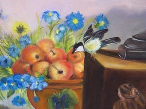 Niet of onleesbaar gesigneerd - Silleven met fruit en bloemen. kopen? Bied vanaf 10!