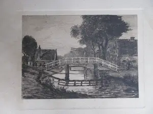AcheterOskar Paul Matthes - dorpsgezicht langs vaart met ophaalbrug? Enchérissez de 30!