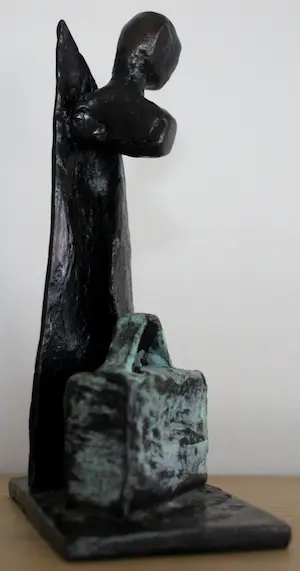 Renee van Leusden - Bronzen beeldje: Les bagages - 2002 kopen? Bied vanaf 175!