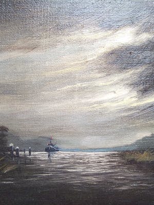 Niet of onleesbaar gesigneerd - Riviergezicht. kopen? Bied vanaf 10!