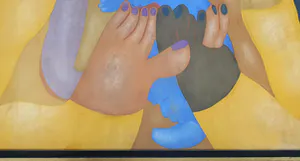 Leo Dooper - Pastel: 'Figuur met kat' - Zeer Groot kopen? Bied vanaf 1!