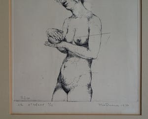 Theo Daamen - (1939-2021) : Ingelijste ets , Zonder titel – 1970 – oplage 12 kopen? Bied vanaf 50!