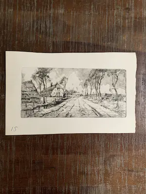 Jos van Dijk - Drie etsen Elspeet. kopen? Bied vanaf 10!