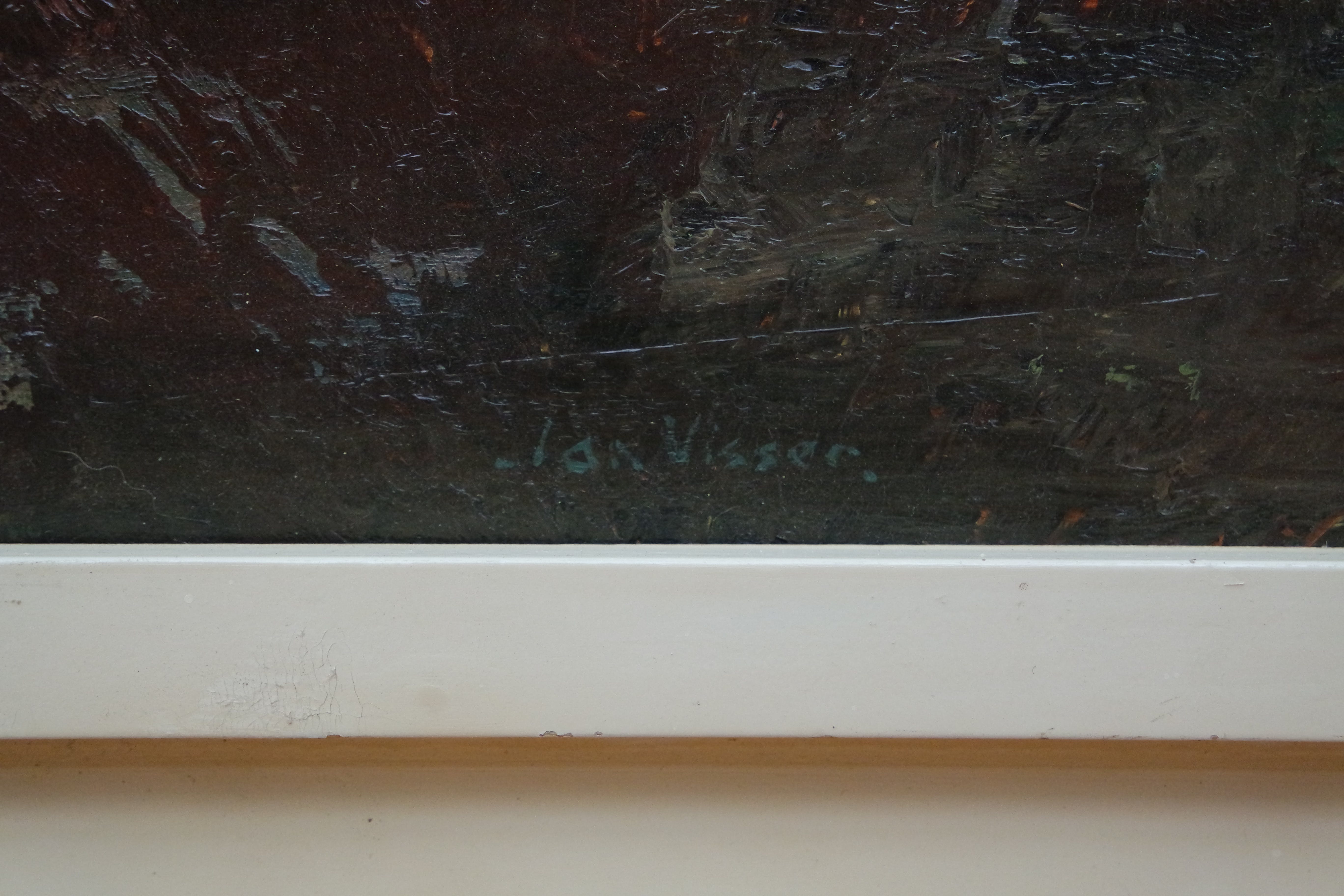 Jan Visser - olieverf op board - landschap kopen? Bied vanaf 55!