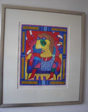 Clemens Briels - Zeefdruk, Got the bibs on at yoe's stone crab miami again - Ingelijst kopen? Bied vanaf 100!