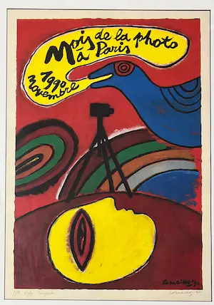 Corneille - Zeefdruk gesigneerd: Mois de la photo à Paris; ingelijst! kopen? Bied vanaf 180!