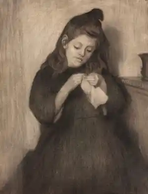 Nicolaas Pieneman - Portret van een meisje met handwerk kaufen? Bieten Sie von 200!