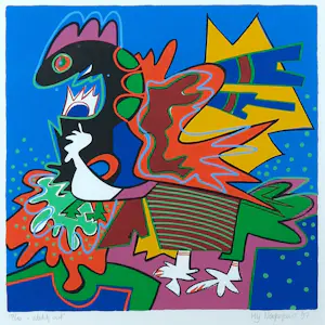 Marianne Naerebout - Zeefdruk, Watch Out - Ingelijst kopen? Bied vanaf 50!