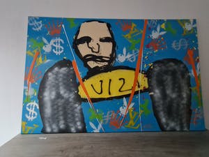 Espen Hagen - V12 - gemengde techniek - doek - 2007 - gesigneerd kopen? Bied vanaf 1!