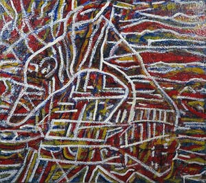 Pieter Haan - Acryl op doek, Zonder titel kopen? Bied vanaf 1!