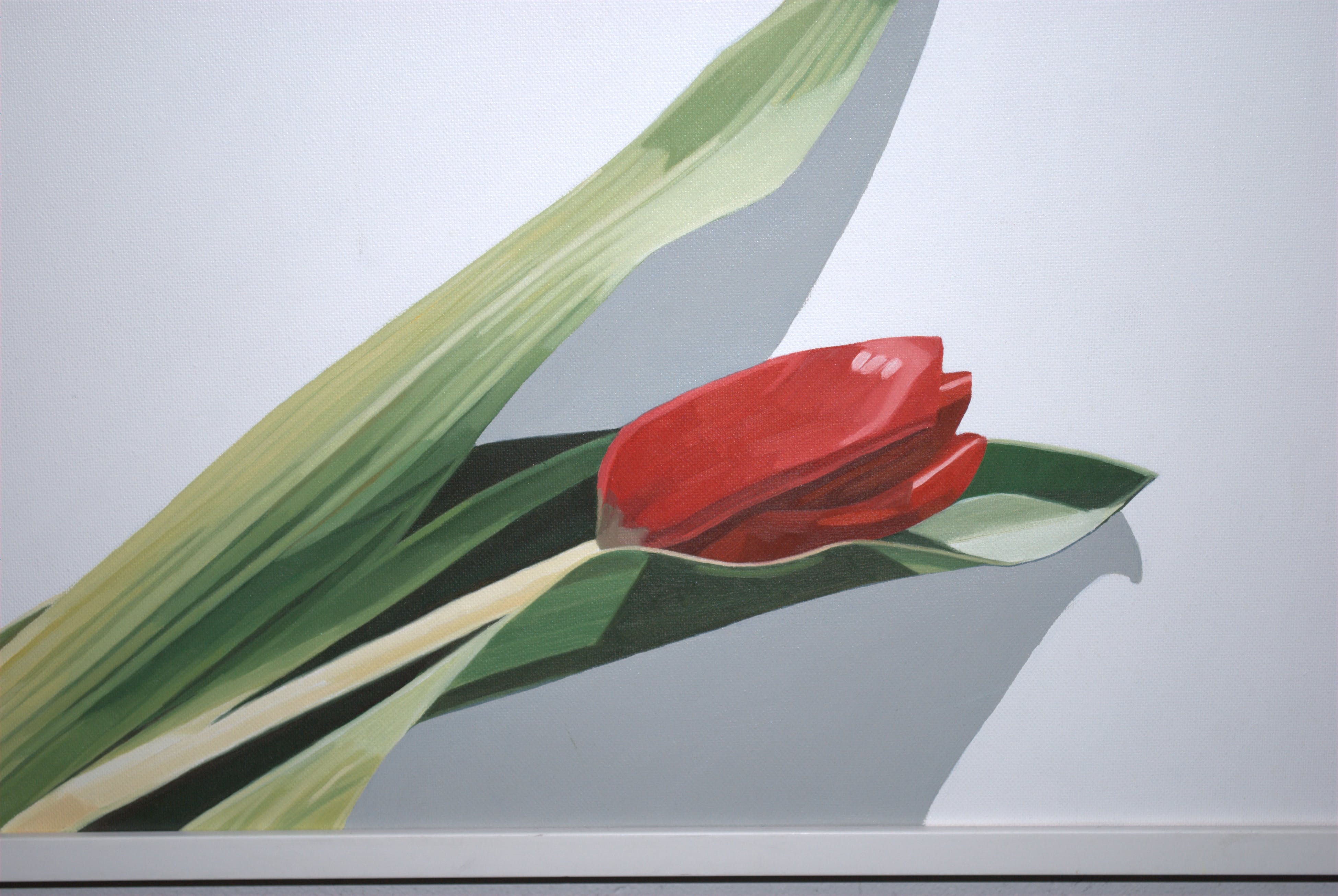 Niet of onleesbaar gesigneerd - olieverf op doek - liggende tulp 2005 kopen? Bied vanaf 1!