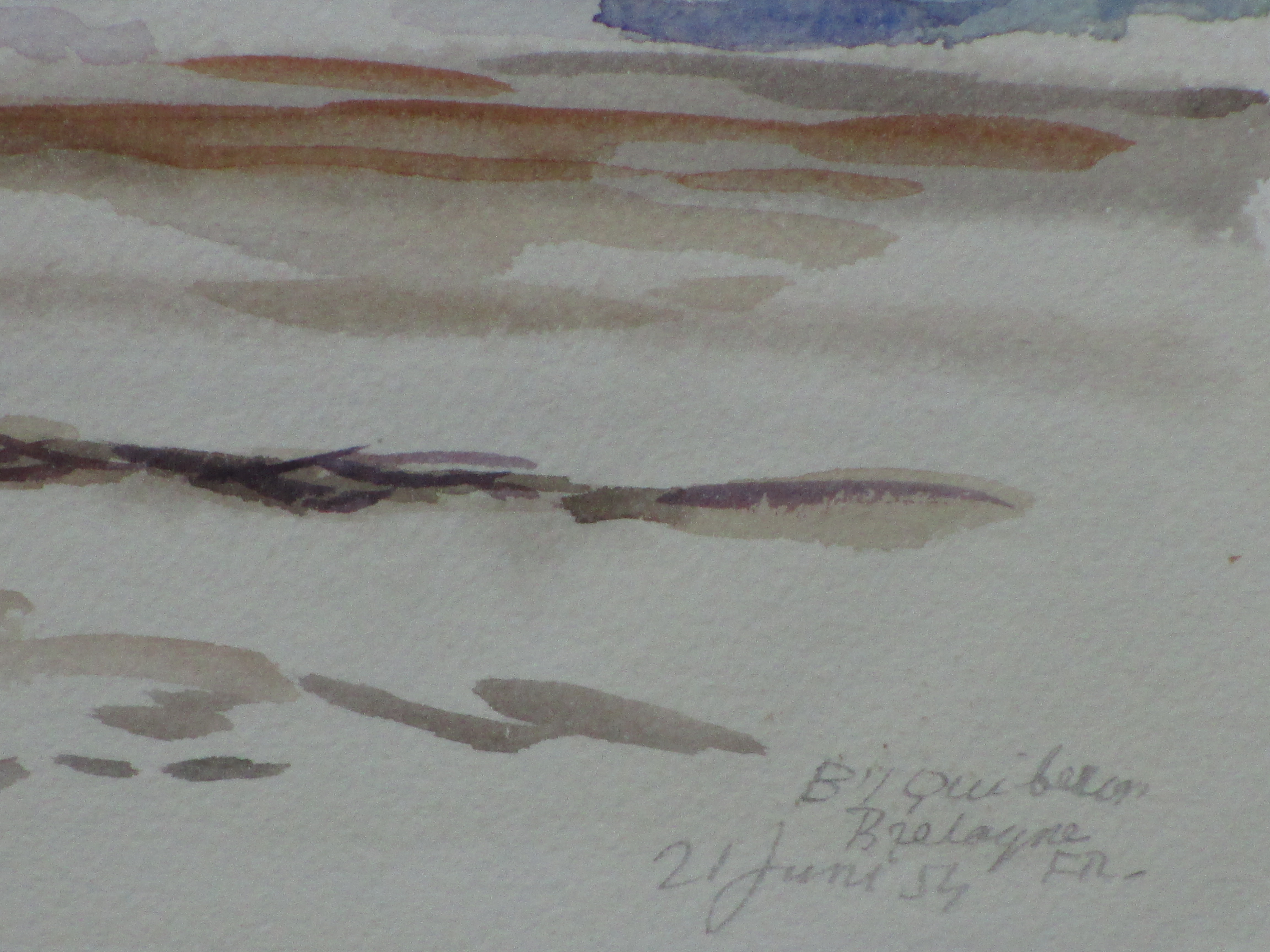 Han Krug - Bij Quiberon Bretagne - Aquarel kopen? Bied vanaf 25!