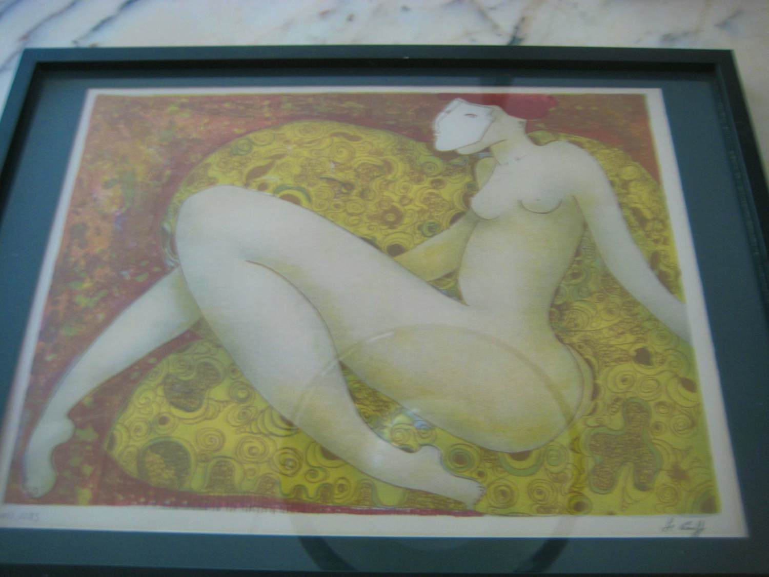 Linda Le Kinff - LITHOGRAFIE 1978 LINDA LE KINFF "NAAKT MET MASKER" kopen? Bied vanaf 500!