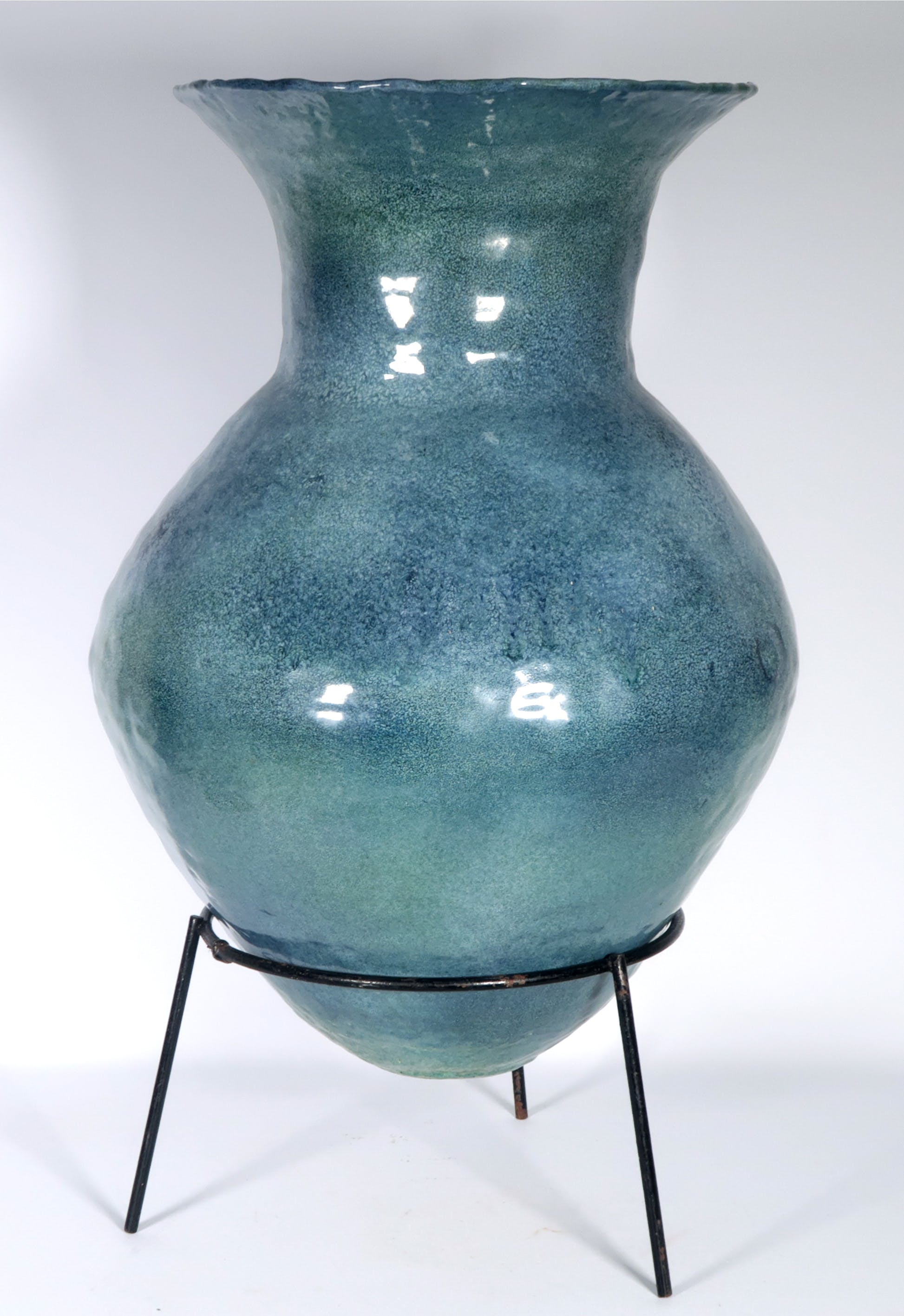 Peter von Hartsvelt Müller - Keramiek, Blauw / groene vaas op standaard kopen? Bied vanaf 150!