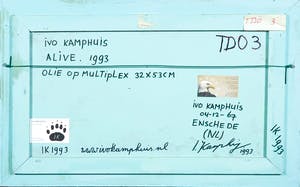 Ivo Kamphuis - Olieverf en collage op multiplex, Alive - Ingelijst kopen? Bied vanaf 1!