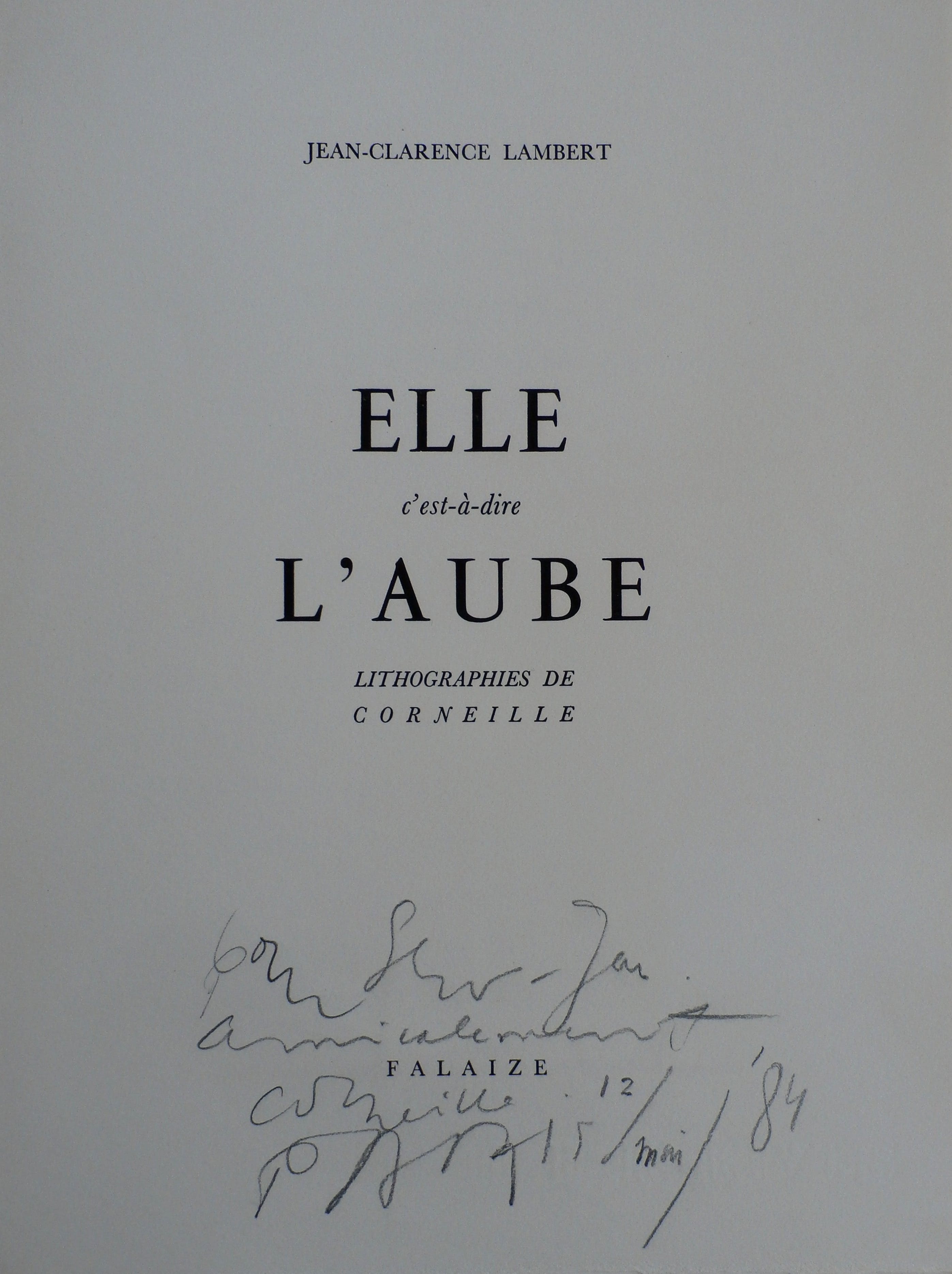 Corneille -  Elle c'est á dire l'aube - 1956 - complete map met 5 litho's - zeldzaam! kopen? Bied vanaf 1750!