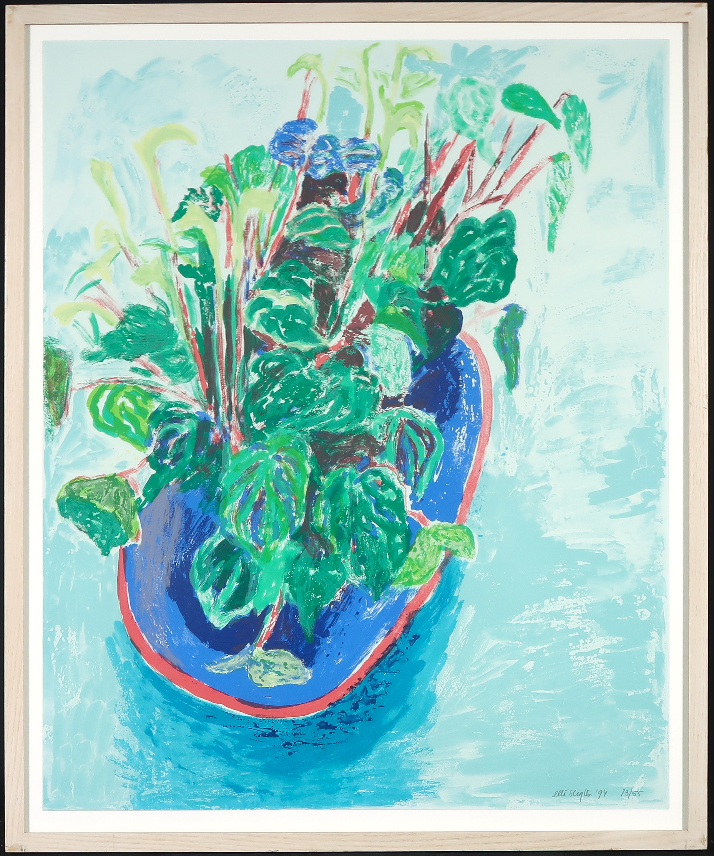 Ellie Slegten - Zeefdruk, Bloemen - Ingelijst kopen? Bied vanaf 1!