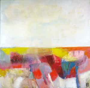 Philip Vencken - Olieverf op doek, Landschap (Groot) verkocht voor € 1!