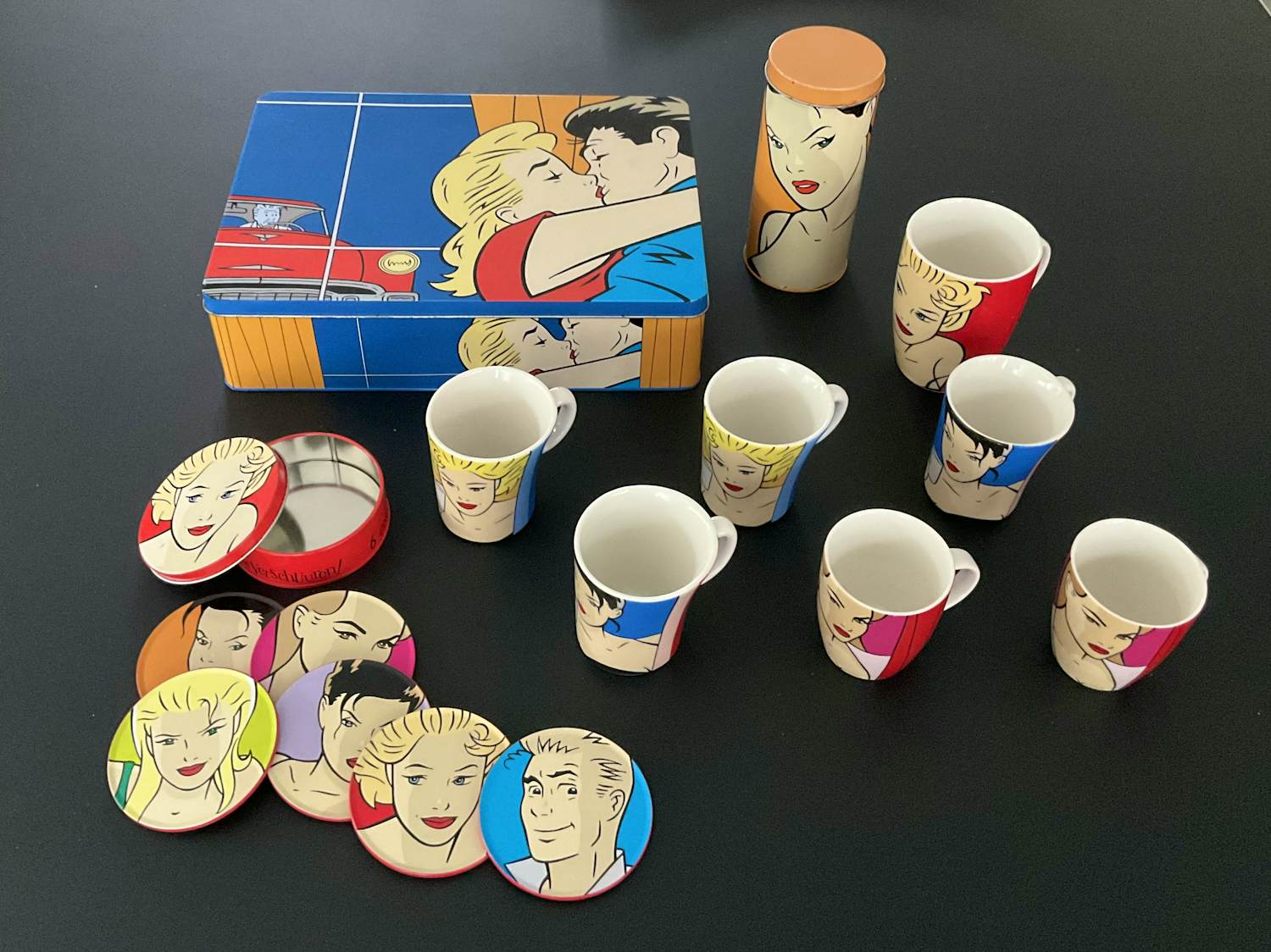 Luc Verschuuren - BEKERS, ONDERZETTERS en KOEKTROMMEL kopen? Bied vanaf 35!