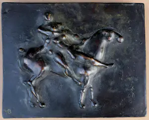 Fons Bemelmans - Bronzen relief: 'Ruiters te paard' kopen? Bied vanaf 999!