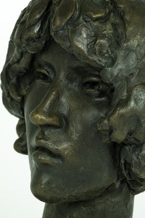 Karel Gomes - Bronzen beeld van hoofd van vrouw - ruim 22 kg kopen? Bied vanaf 695!