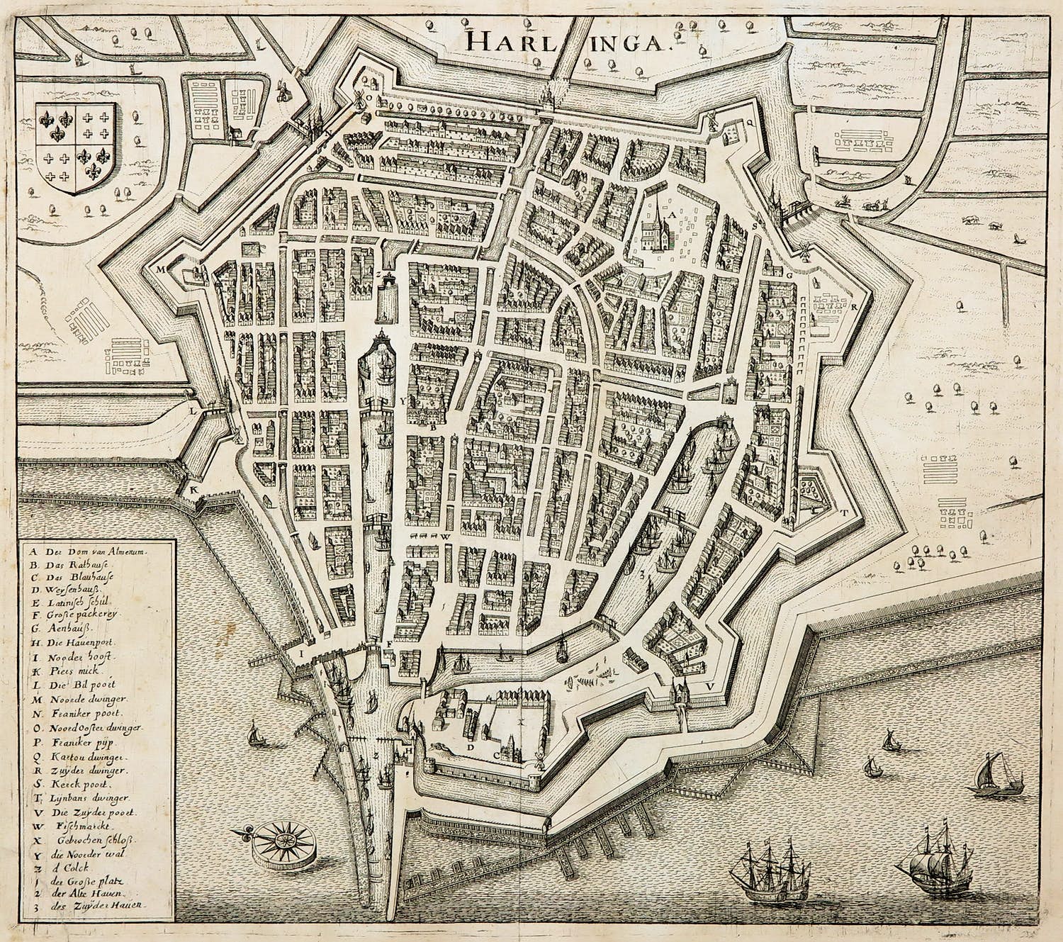 Caspar Merian - Kopergravure, Harlinga kopen? Bied vanaf 1!
