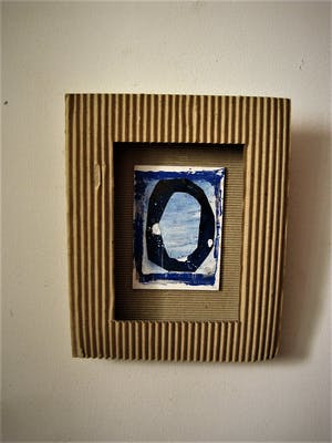 Harm van Ee - Bijzonder geabstraheerd miniatuur object / olieverf(je) "Portret" gesigneerd kopen? Bied vanaf 20!