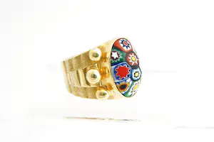 10 - Bijzonder grote & zware (56gr!) Surinaamse 18 Krt "Ala Kondre" ring kaufen? Bieten Sie von 1940!