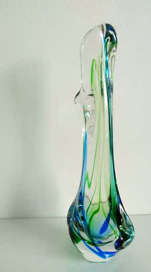 Max Verboeket - Kristal Unie Maastricht, fraaie gesigneerde vaas verkocht voor € 69!