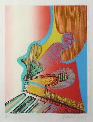 Niet of onleesbaar gesigneerd - Houtsnede, Zonder titel - Ingelijst kopen? Bied vanaf 1!