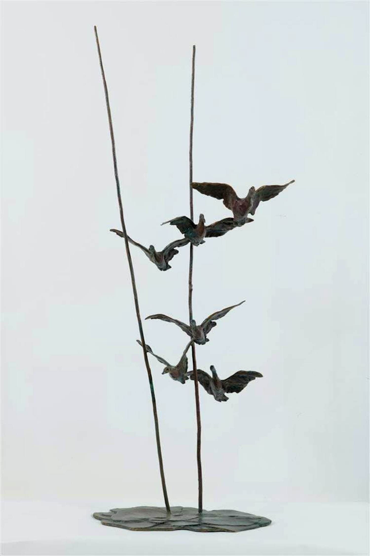 Jonneke Kodde - Bronzen sculptuur: 'Opvliegend uit het riet' + certificaat verkocht voor € 3095!