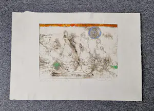 Anton Heyboer - Unieke 1984 -eigen druk- Ets "Koningsgraf" potloodgesigneerd kopen? Bied vanaf 74!