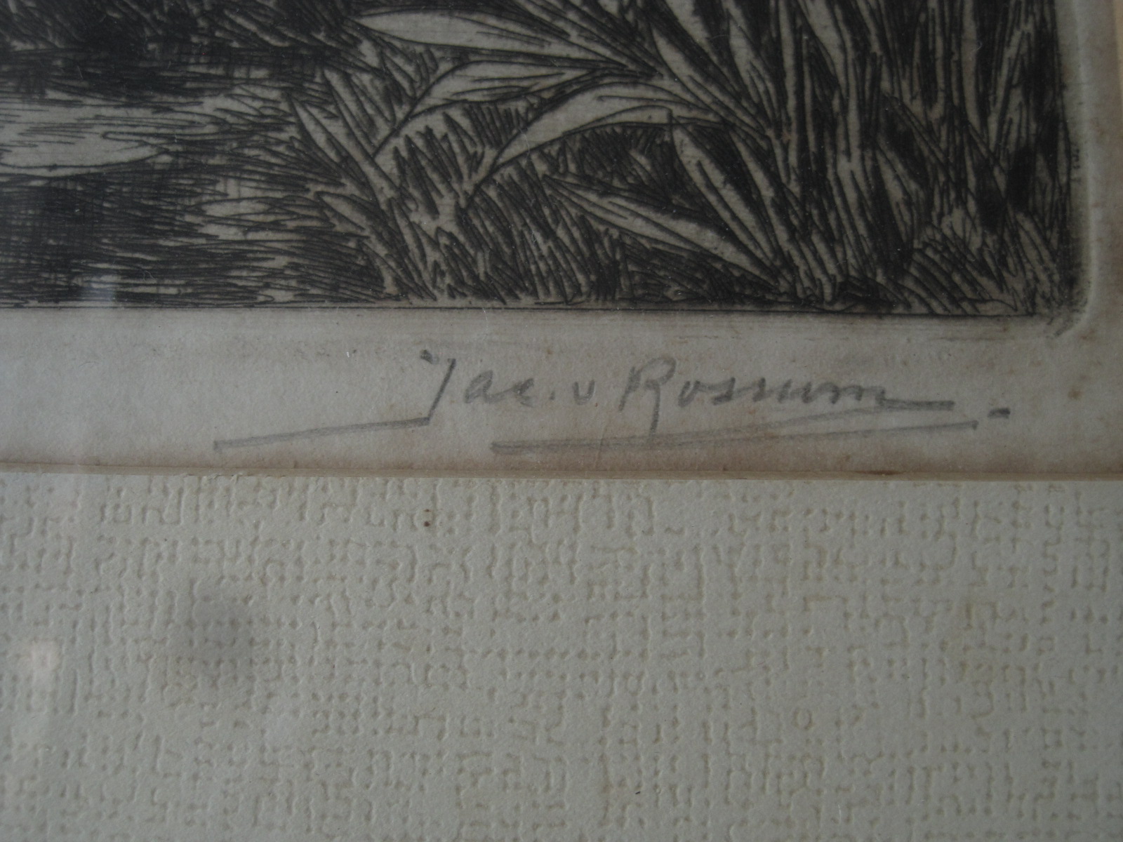 Jacob van Rossum - gesigneerde ets "Koeien en Molen in Polderlandschap" kopen? Bied vanaf 1!