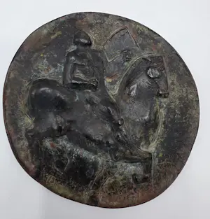 Fons Bemelmans - Ridder te paard (grote) Bronzen plaque kopen? Bied vanaf 395!
