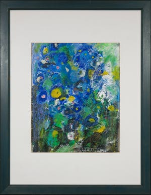 Franz Lauter - Acryl op papier, Bloemen - Ingelijst kopen? Bied vanaf 120!