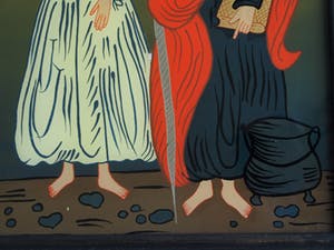 Niet of onleesbaar gesigneerd - Achterglasschildering / Hinterglasmalerei , Gerechtigheid – ingelijst kopen? Bied vanaf 10!