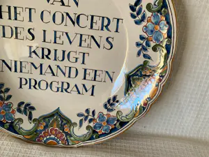 Koninklijke Tichelaar Makkum - Sierbord met spreuk kopen? Bied vanaf 20!