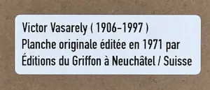 Victor Vasarely - Originalplatte - Vonal (1971) - Editions du Griffon Neuchâtel Schweiz kopen? Bied vanaf 50!