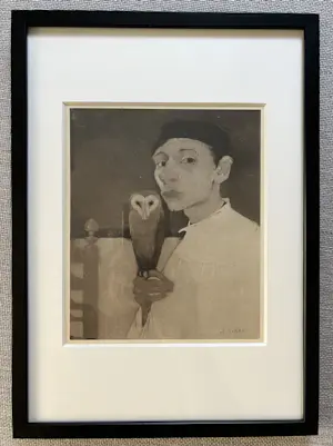 Jan Mankes - Originele Heliogravure - Zelfportret met Uil 1923 kopen? Bied vanaf 150!