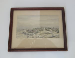 Niet of onleesbaar gesigneerd - Aquarel "Zicht op Zoutelande" uit 1954 - Anton Versluys kopen? Bied vanaf 10!