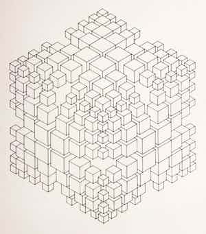 H.D. Schrader - Optical composition II - 1972 verkocht voor € 125!