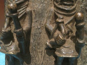 Benin - Bronzen muurplaquette. kopen? Bied vanaf 85!