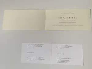 Co Westerik - Nieuwjaarskaarten, aankondigingen boekpresentaties en tentoonstellingen kopen? Bied vanaf 20!