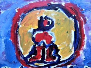 Anton Heyboer - Het symbool van de onschuld Kleurijke krachtige schildering kopen? Bied vanaf 450!