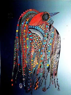 Ovadia Alkara - silver foil bird kopen? Bied vanaf 15!